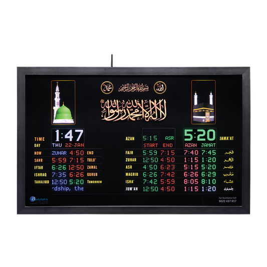 Model - P2-D2 i40 [Size-44" x 27"] | Salaah Time Indicator for Masjid